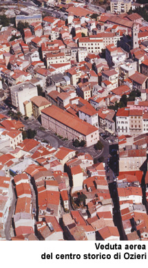 Panorama aereo del centro storico di Ozieri Panorama aereo del centro storico di Ozieri