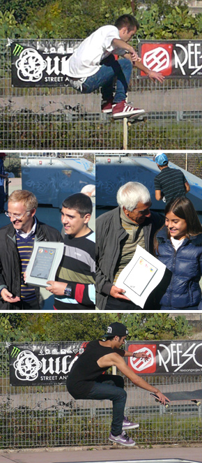Alcuni momenti della manifestazione e la premiazione per il miglior nome elogo
