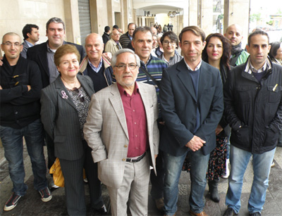 Manifestazione unitaria in piazza Garibaldi contro il terrorismo