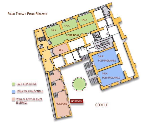 Civico Museo Archeologico - Pianta del piano terra e piano rialzato