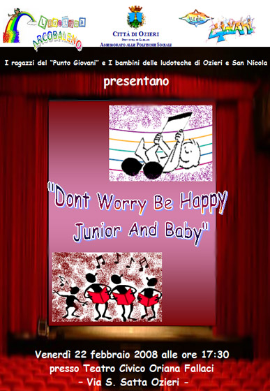 il poster di Dont Worry Be Happy in programma il 22 febbraio al teatro civico